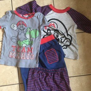 Boys size 5 Mario Pajama set PJs